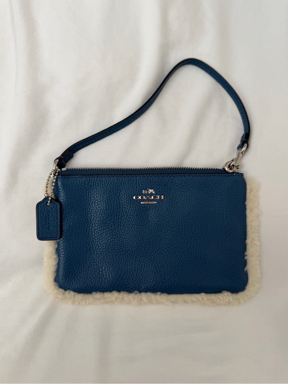 Coach Shearling Wristlet